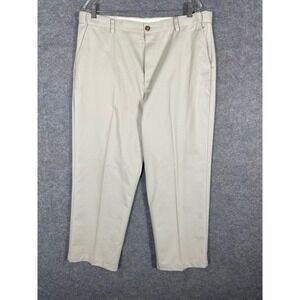 L.L. Bean Comfort Waist Men's‎ Beige Cotton Chino Pants Size 38x29
